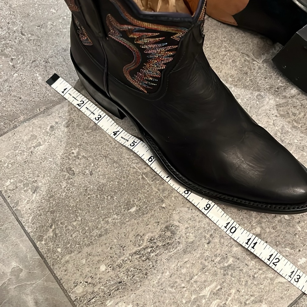RIO Of Mercedes Black Short Leather Western Boots - Picture 10 of 12